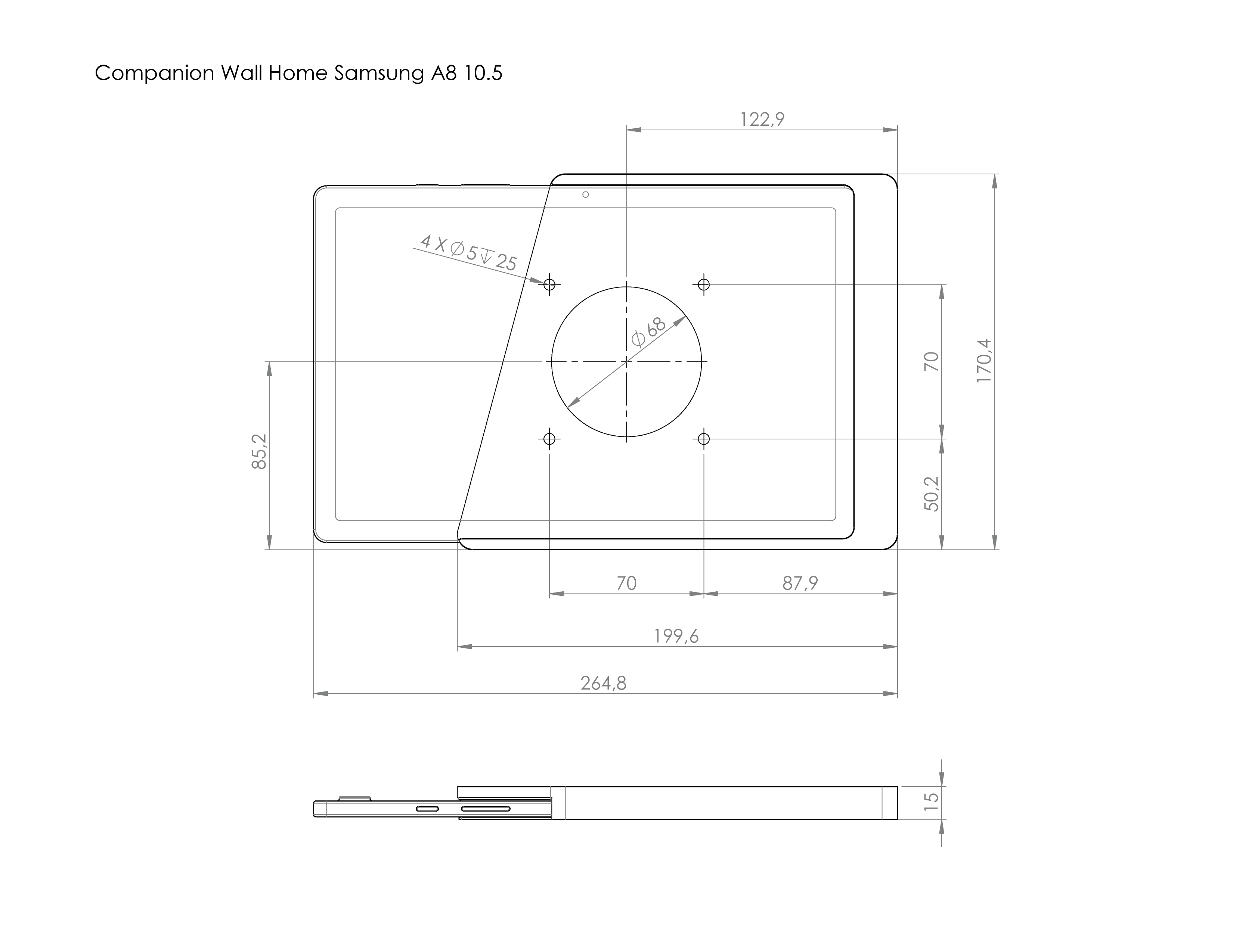 Companion Wall Home for Samsung Tab